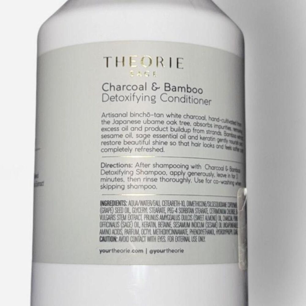 Theorie Sage Charcoal & Bamboo Detoxifying Conditioner, 13.5 oz, NWT - Picture 3 of 4